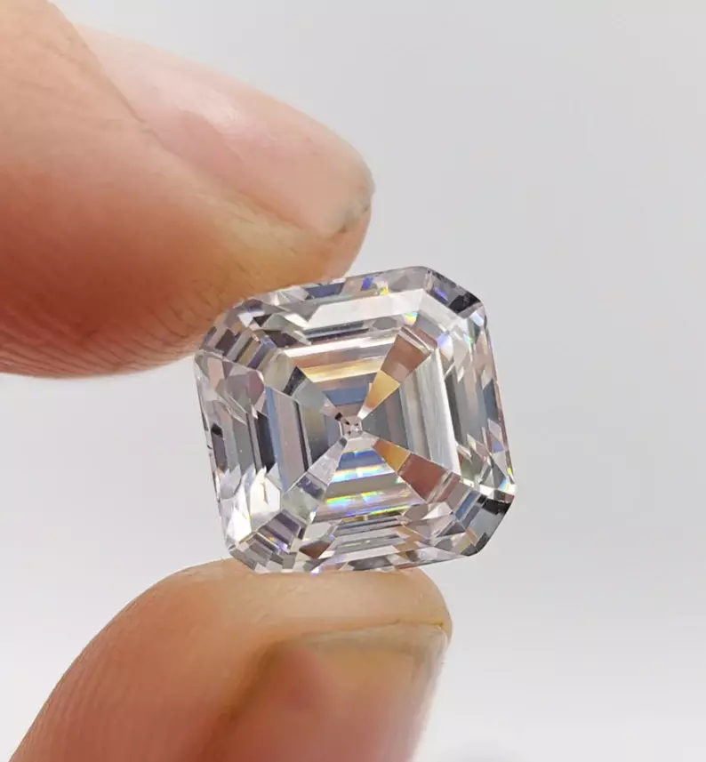 Moissanite 2Carat Asscher GGA Certified